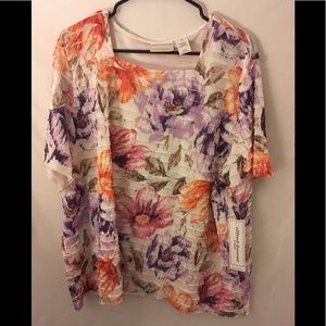 Alfred Dunner Woman Blouse Size 2X Colorful